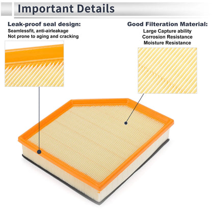 Engine Air Filter for Volvo V60 3.0L (2014-2016) - 1 Pcs Long Life