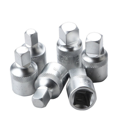Square Drive Oil Pan Socket Wrench 6PC Set for Vehicle Engine Maintenance