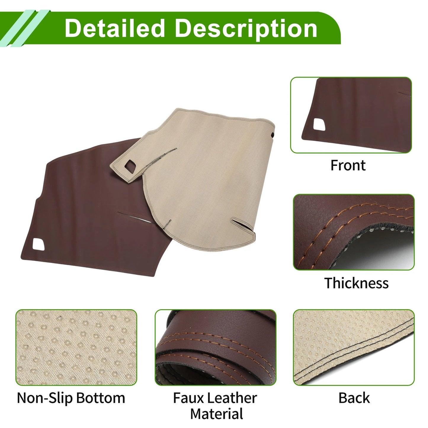 Dashboard Cover Mat for LEXUS RX 350 (2010-2015) - Brown