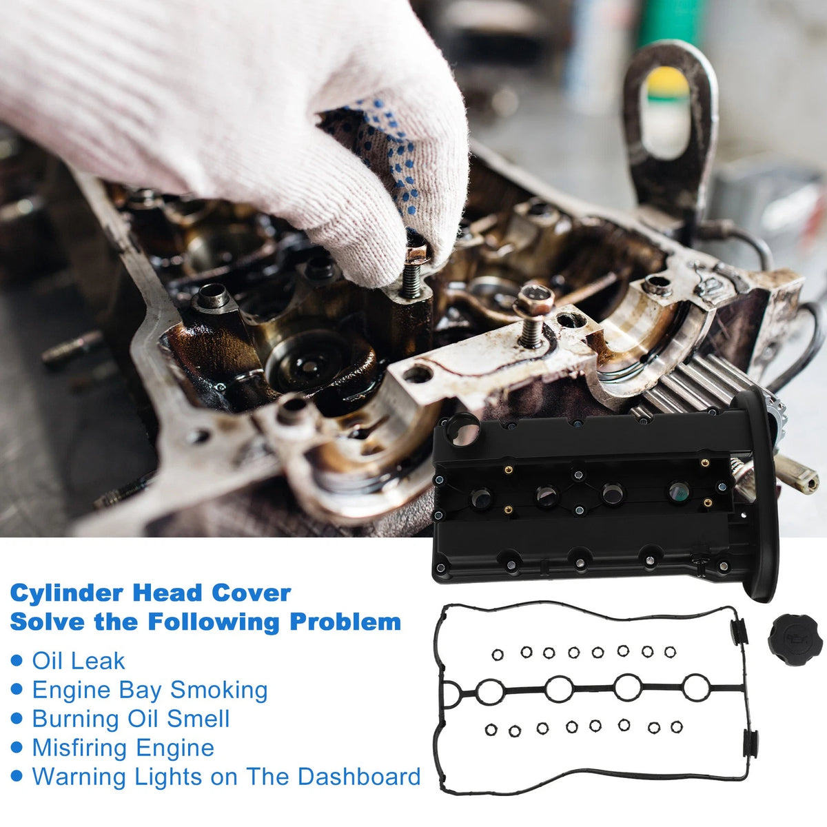 Valve Cover w Gasket 1.6L for Chevrolet Aveo (2003 - 2013)