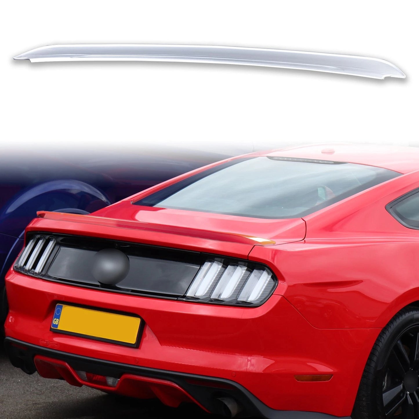 ABS Boot Spoiler for Ford Mustang S550 Coupe Silver (2015-2023)