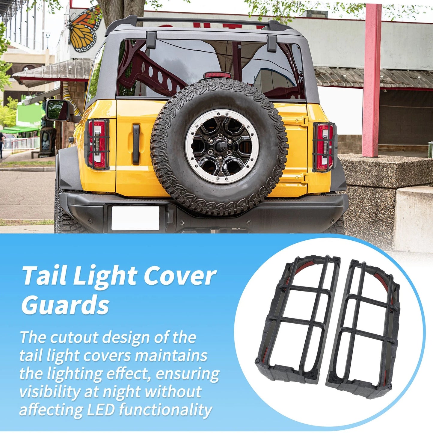Tail Light Protector Trim Covers for Ford Bronco (2021-2025)