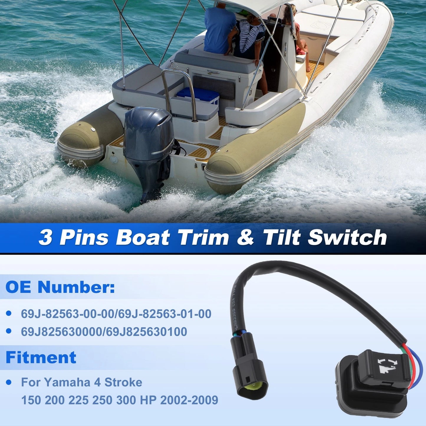 Trim and Tilt Switch for Yamaha 4 Stroke 150–300 HP