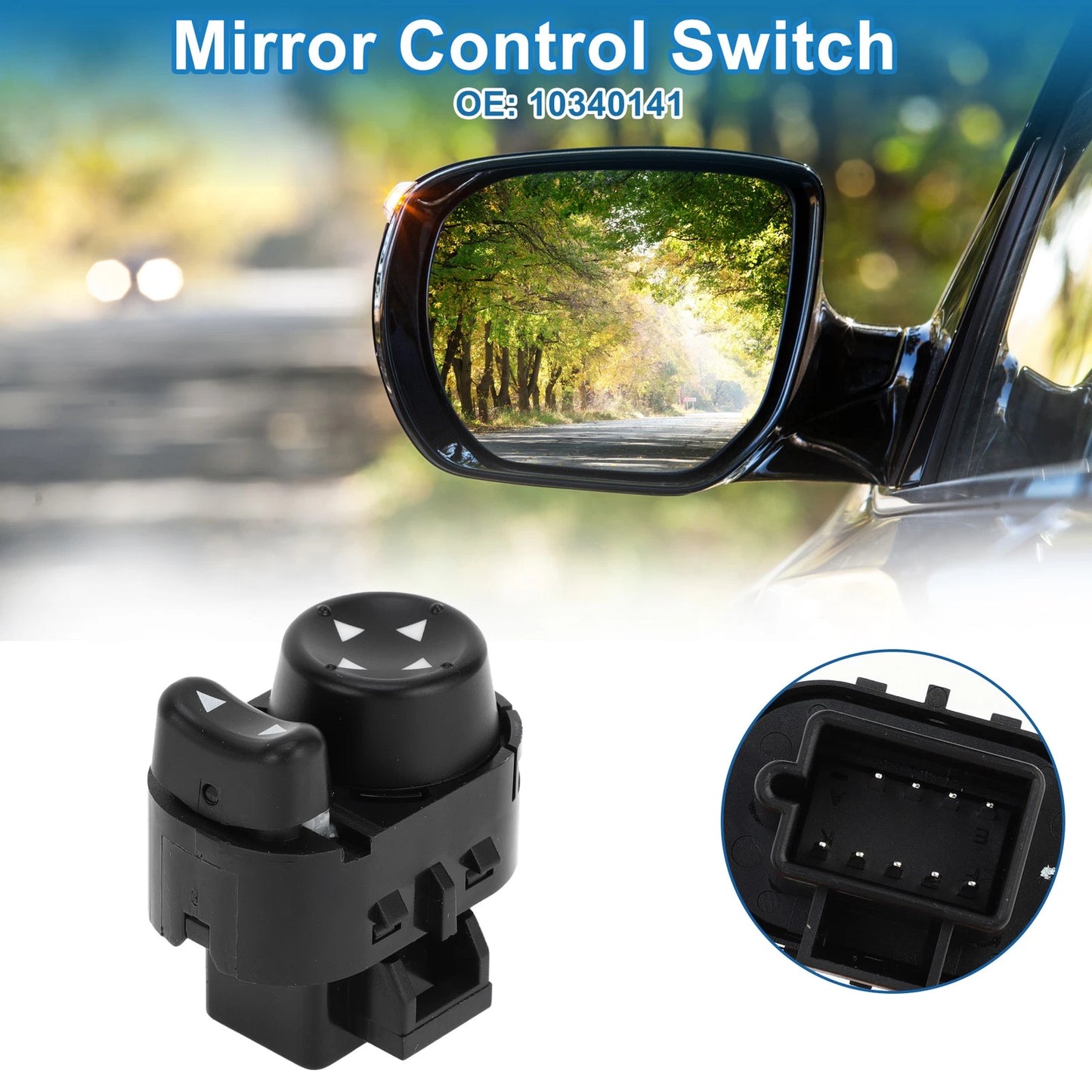 Car Mirror Switch Plastic Black for Chevrolet HHR Impala Monte Carlo