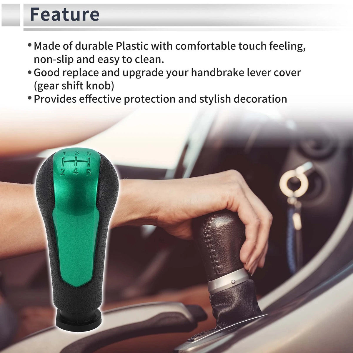 5 Speed Manual Gear Shift Knob for Chevrolet Spark Green Black