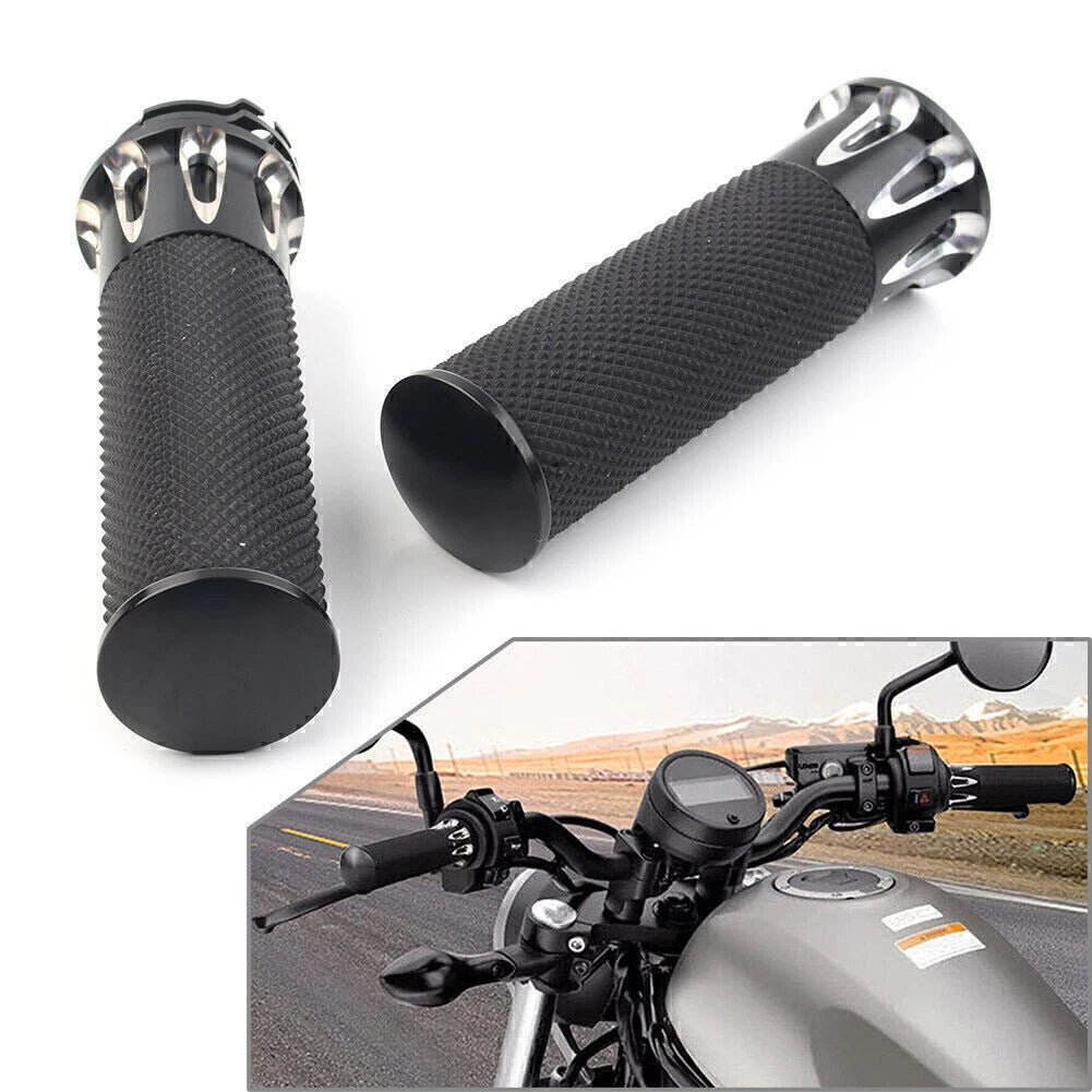 Black Handle Bar Grips for Harley Sportster XL883 XL1200 (2004-2023)
