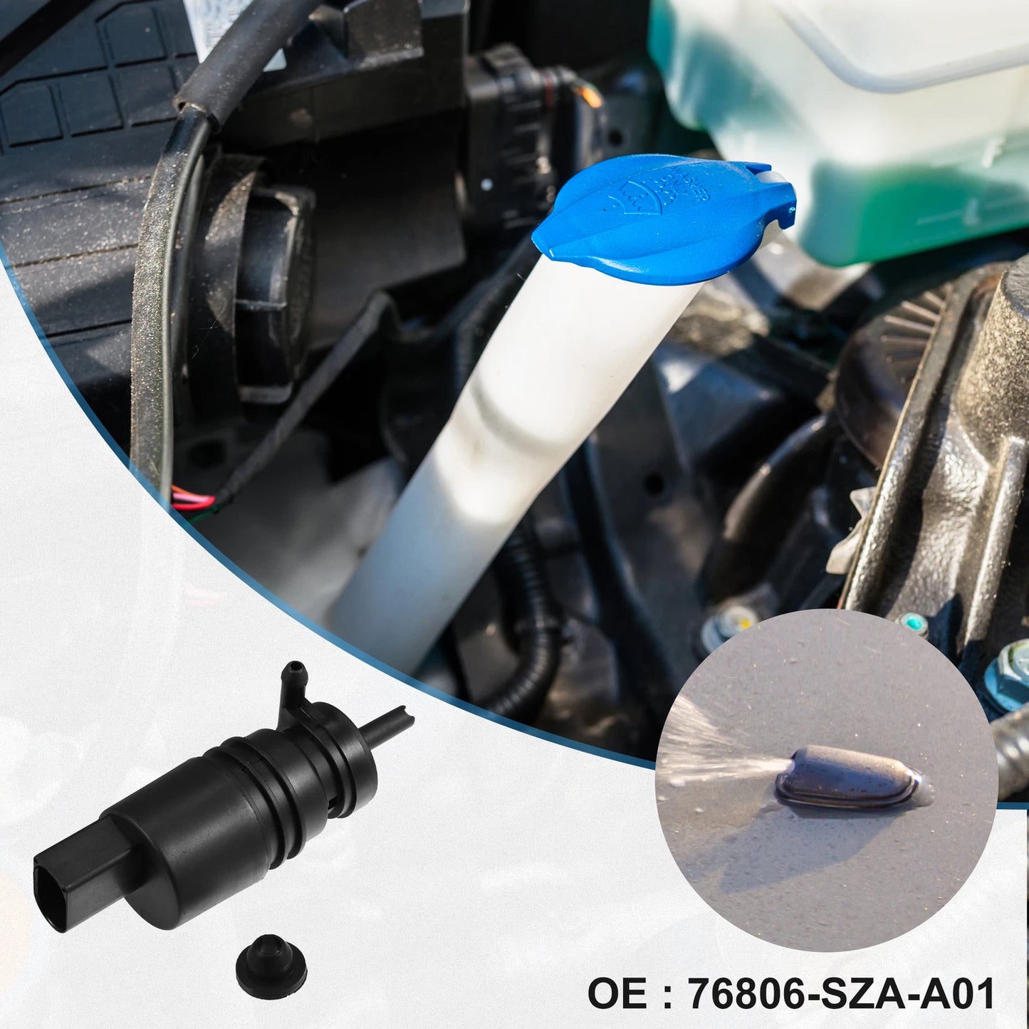 Windshield Washer Pump with Grommet for Honda Pilot (2003-2008)