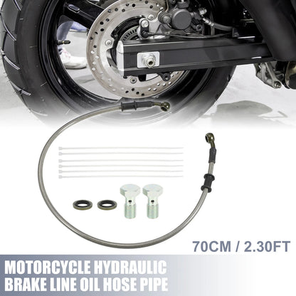 Set 70cm 2.30ft Hydraulic Brake/Clutch Line Hose with Screws