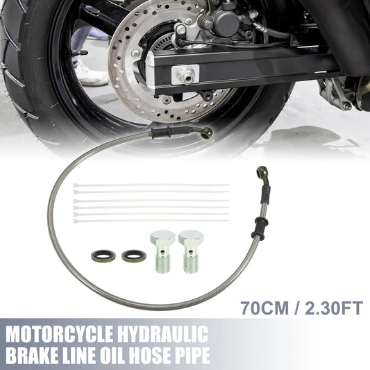Set 70cm 2.30ft Hydraulic Brake/Clutch Line Hose with Screws
