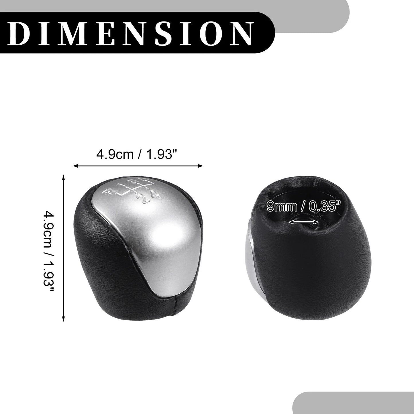 5 Speed Manual Gear Shift Knob for Hyundai IX35 (2009-2015) Black Leather