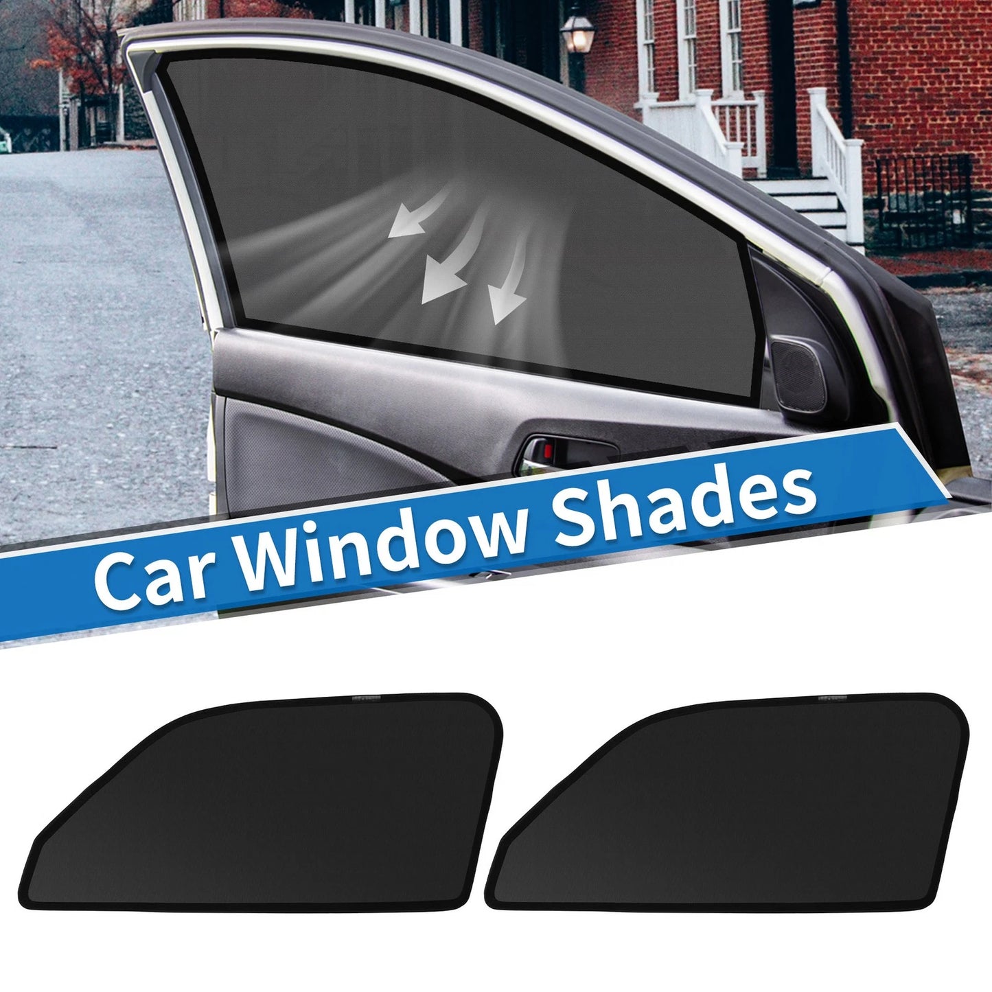 Window Cover Net for Honda Fit GR Series Driver & Passenger Side Black