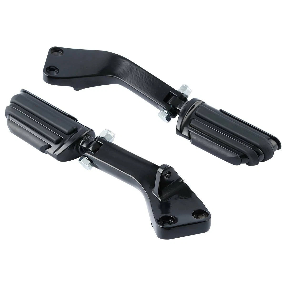 Black Rear Footpeg Mounts for Harley Dyna Fat Bob Low Rider Super Glide (2006-2017)