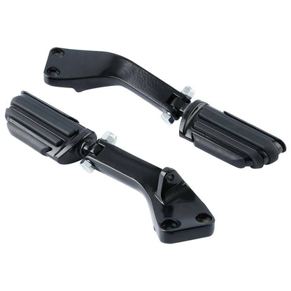 Black Rear Footpeg Mounts for Harley Dyna Fat Bob Low Rider Super Glide (2006-2017)
