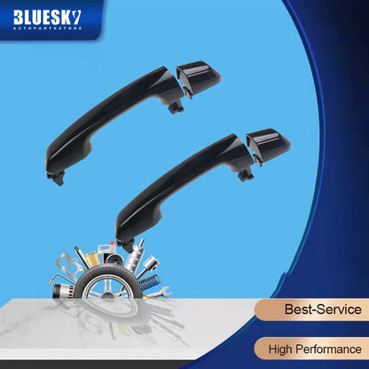2X Black Rear Door Handle for Toyota Prado J150 (2009-2020)