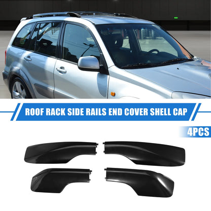4 x Car Roof Rack Side Rails End Covers for Toyota RAV4 (2001-2005) Black