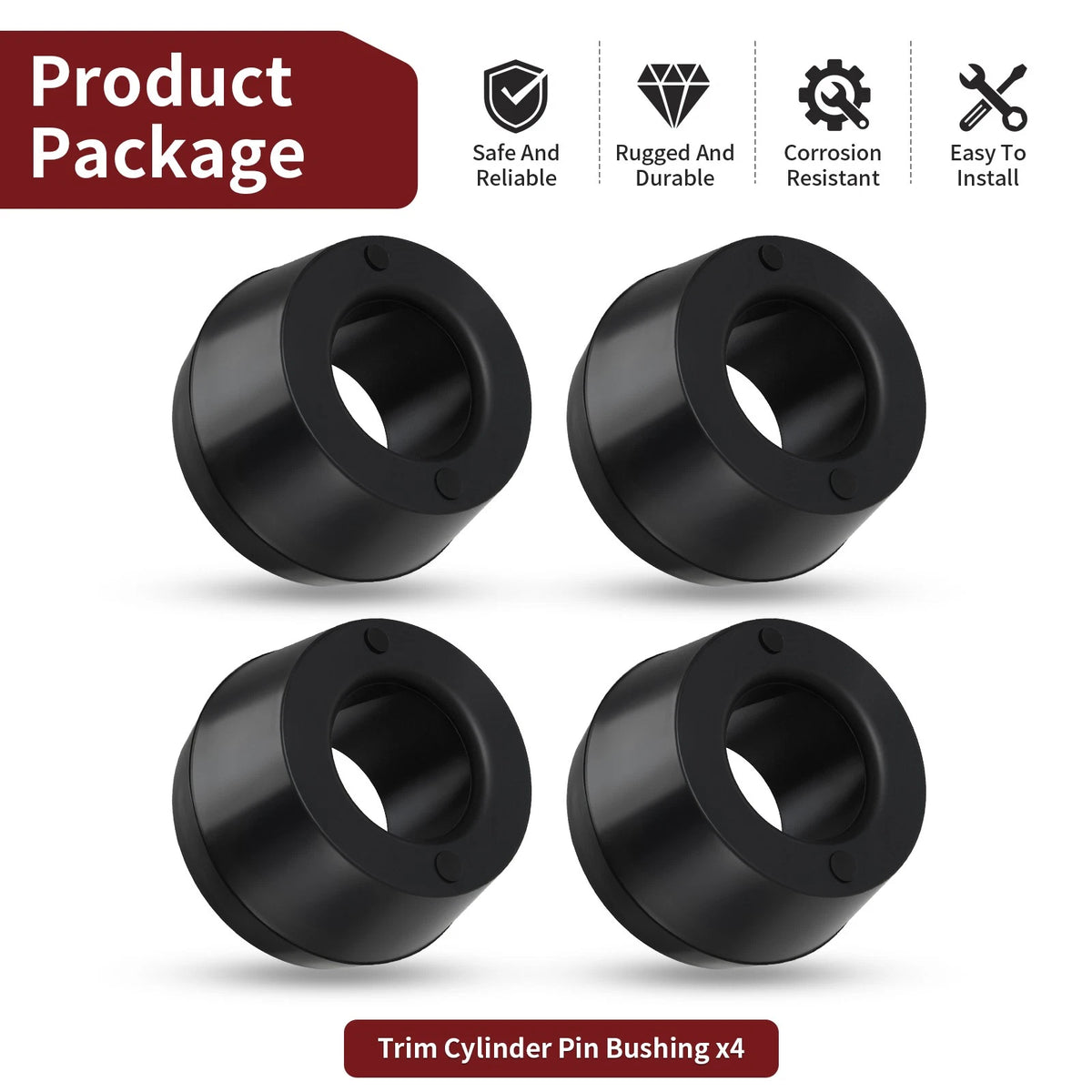 4x Power Trim Cylinder Pin Bushing for MerCruiser Bravo 1-2-3-X XR