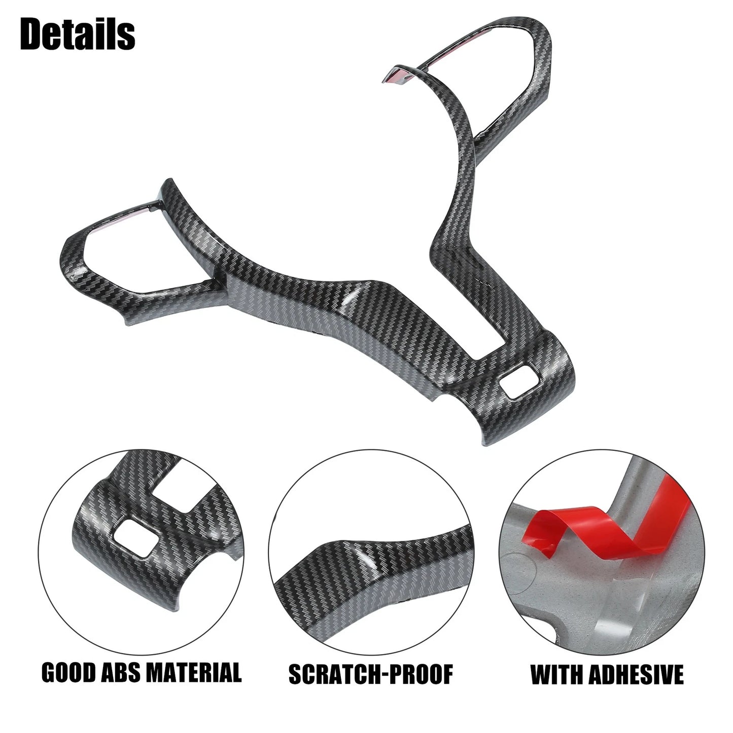 Steering Wheel Cover Trim for BMW F20 F21 Carbon Fiber Black (2012-2019)