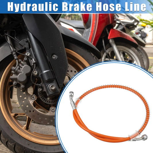 Hydraulic Brake Hose Line Pipeline / 80cm 31.5in 10mm / Orange for Motorcycle