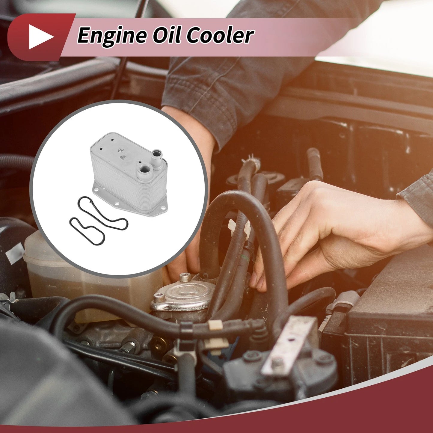 Engine Oil Cooler for Volvo S80 (2007-2015) 1 Pcs