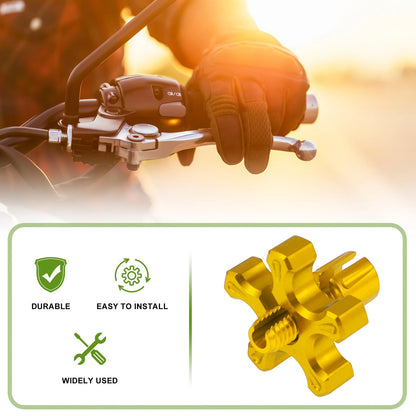 2 x M8 Aluminum Clutch Brake Cable Adjuster Screw Gold Tone for Motorcycle