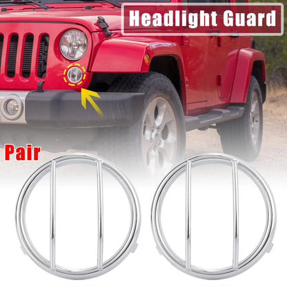 Turn Signal Light Grill Guard Cover for Jeep Wrangler JK (2007-2018)