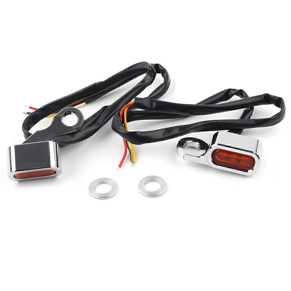 Chrome Front Turn Signal Lights for Harley Dyna (1996-2017)