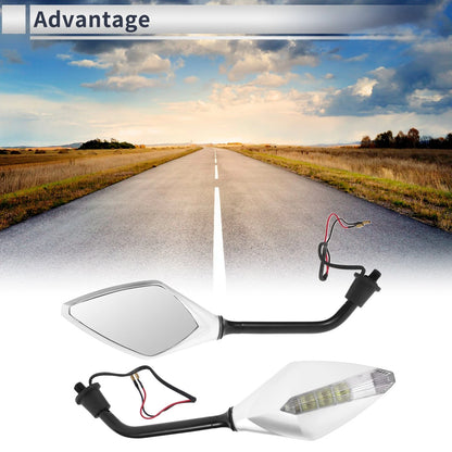 Rear View Mirrors / Handlebar Mirrors for M10 Black White Iron Plastic