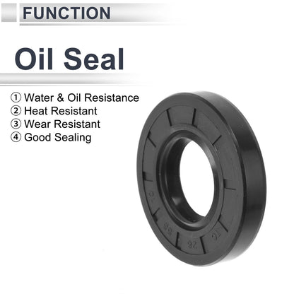 Oil Seal 28x58x10mm Black 5 Pcs Rotary Shaft Seal Nitrile Rubber