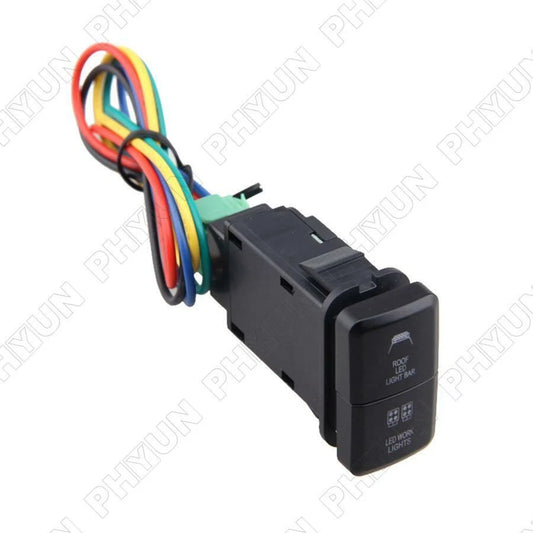 12V Dual LED Light Bar Switch for Toyota