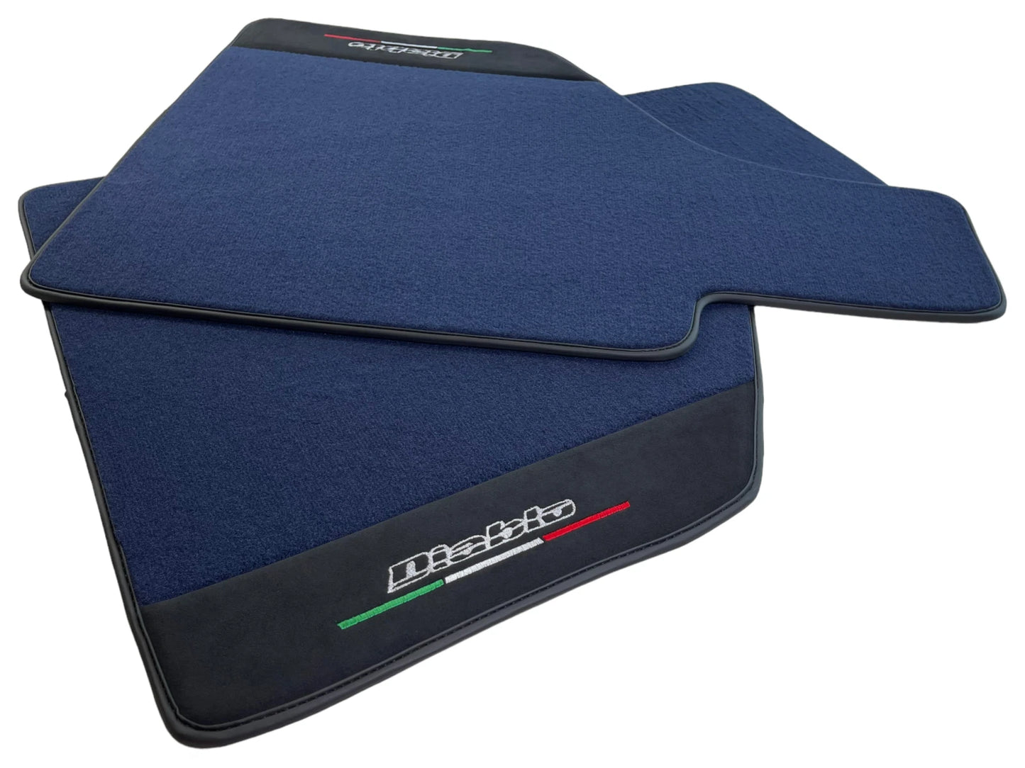 Dark Blue Floor Mats for Lamborghini Diablo (1990-2001) with Alcantara Leather
