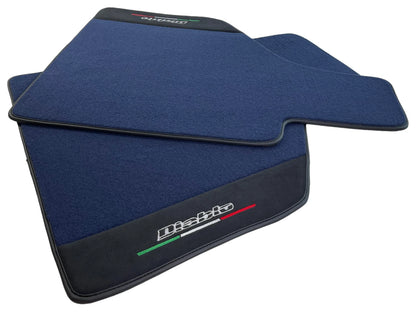 Dark Blue Floor Mats for Lamborghini Diablo (1990-2001) with Alcantara Leather
