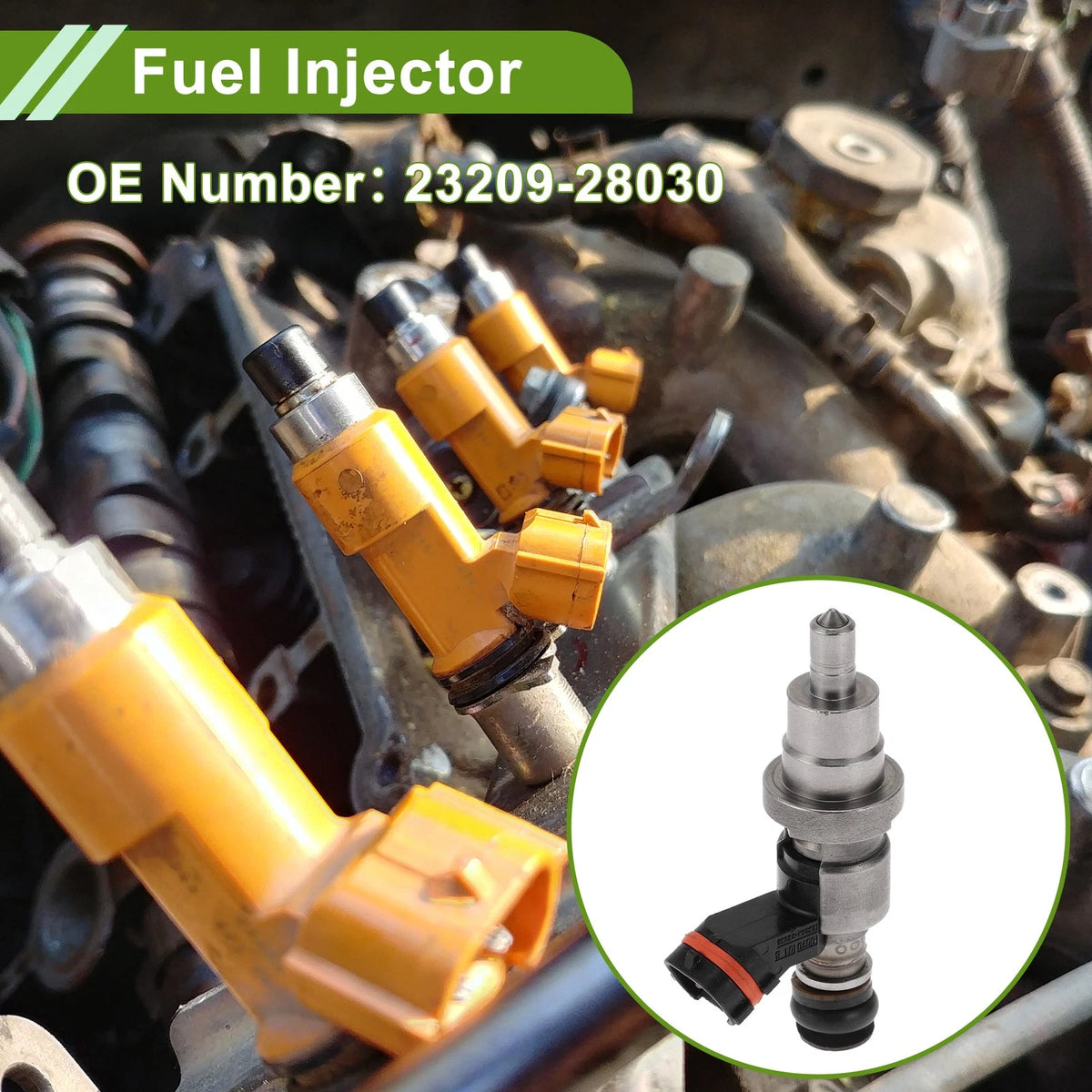 Fuel Injector 1x Gray Black for TOYOTA RAV4 (2001–2008)