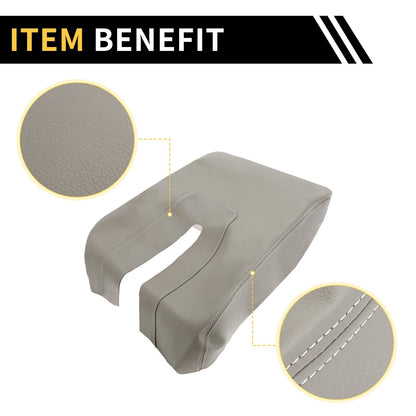Center Console Lid Armrest Cover for Toyota Tundra (2014-2021) Microfiber Leather
