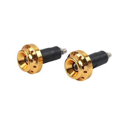 Gold Motorcycle Handlebar Grips 7/8'' 1'' with End Caps for Make & Model
