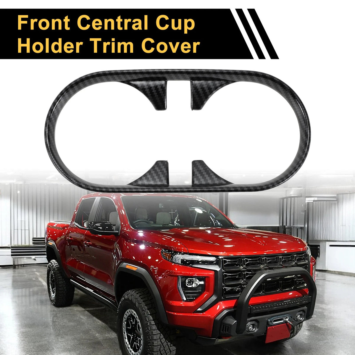 Cup Holder Cover for Chevy Colorado (23-24) Carbon Fiber Pattern