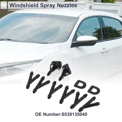 Washer Nozzle w/ 6 Pcs Y Hose Connector for Toyota