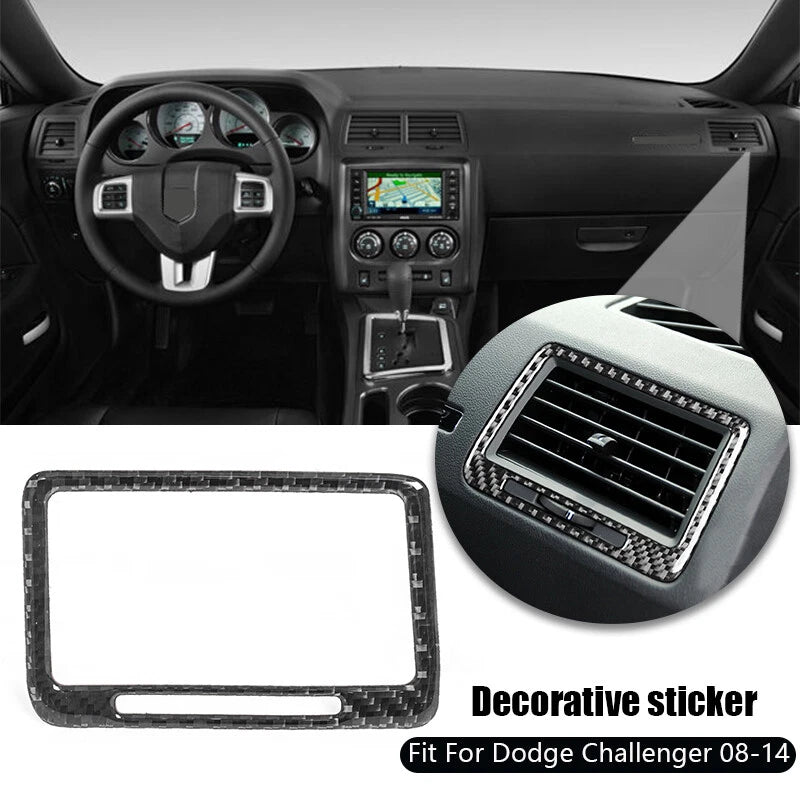 Passenger Seat Air Outlet Vent Cover Trim Carbon for Dodge Challenger (2008-2014)