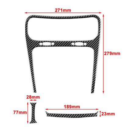 Carbon Fiber Red Central Touch Screen Cover Trim for Dodge Journey (2011-2018)
