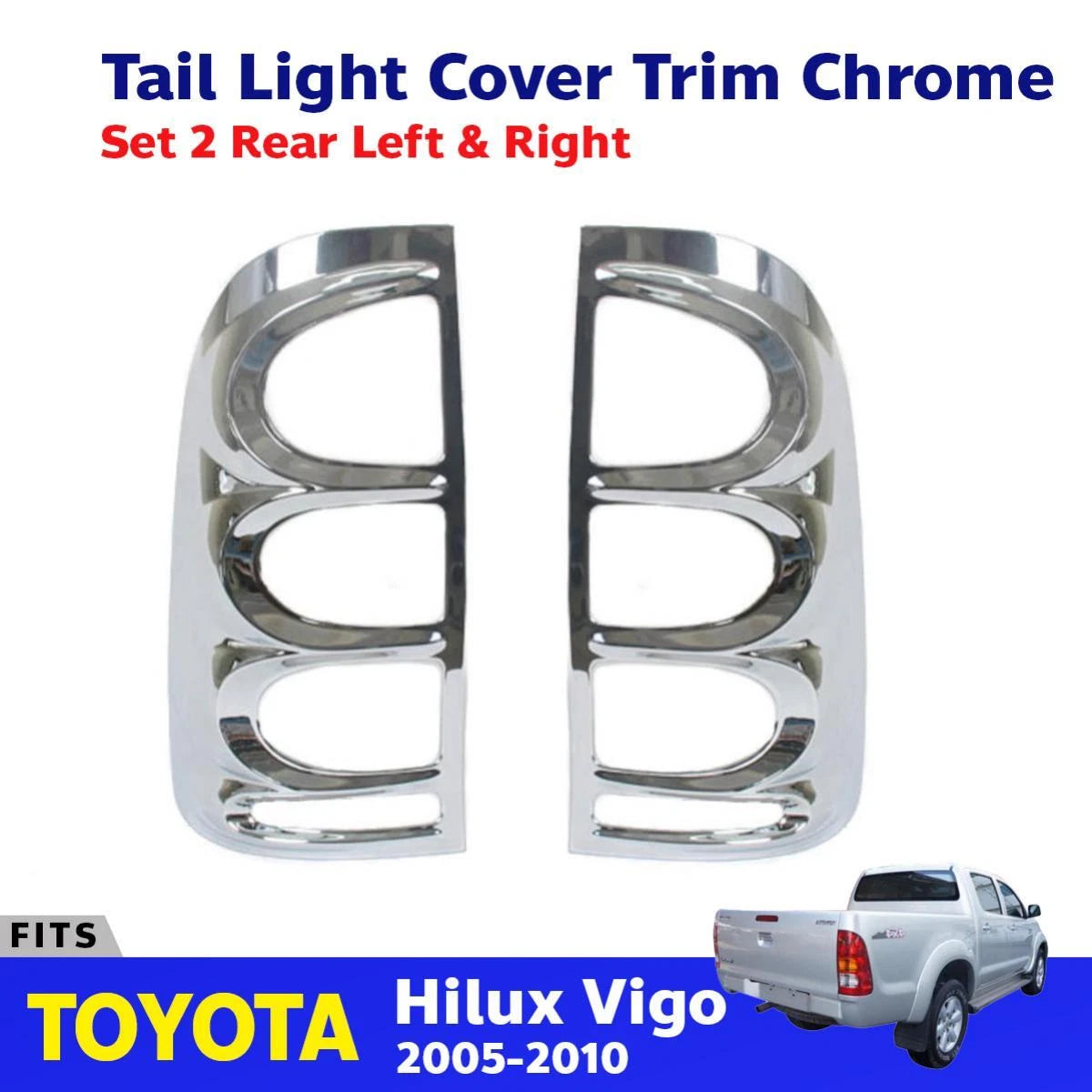 Tail Lights Lamp Cover Trim Fits Toyota Hilux Vigo KUN16 SR5 Ute Truck 2005-10 D