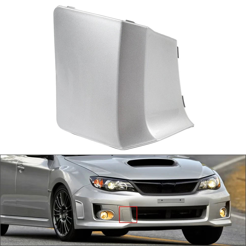 Silver Front Right Bumper Tow Hook Cover for Subaru Impreza WRX (2010-14)