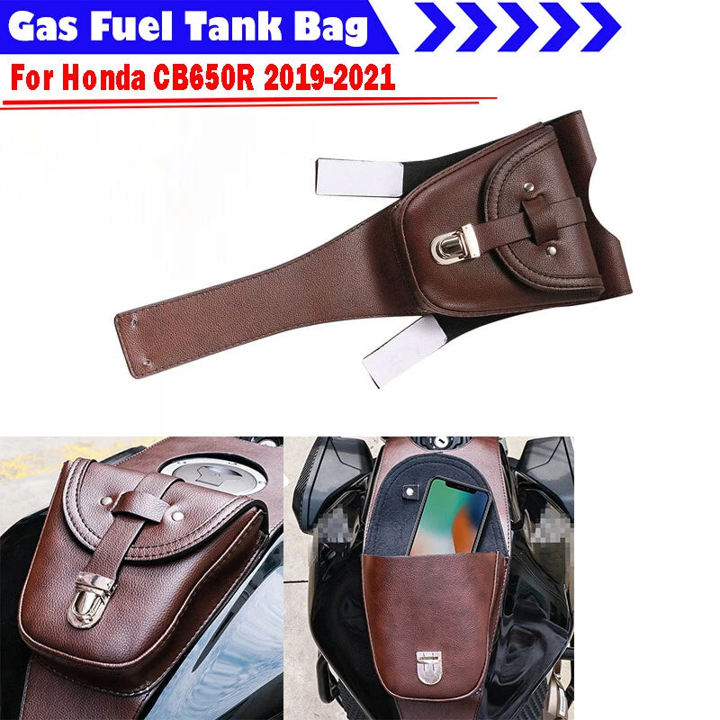 PU Leather Oil Fuel Tank Cover Bag for Honda CB650R (2019-2021)
