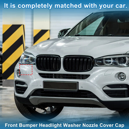 Front Right Washer Nozzle Cover for BMW X6 (2015-2019) Silver Tone