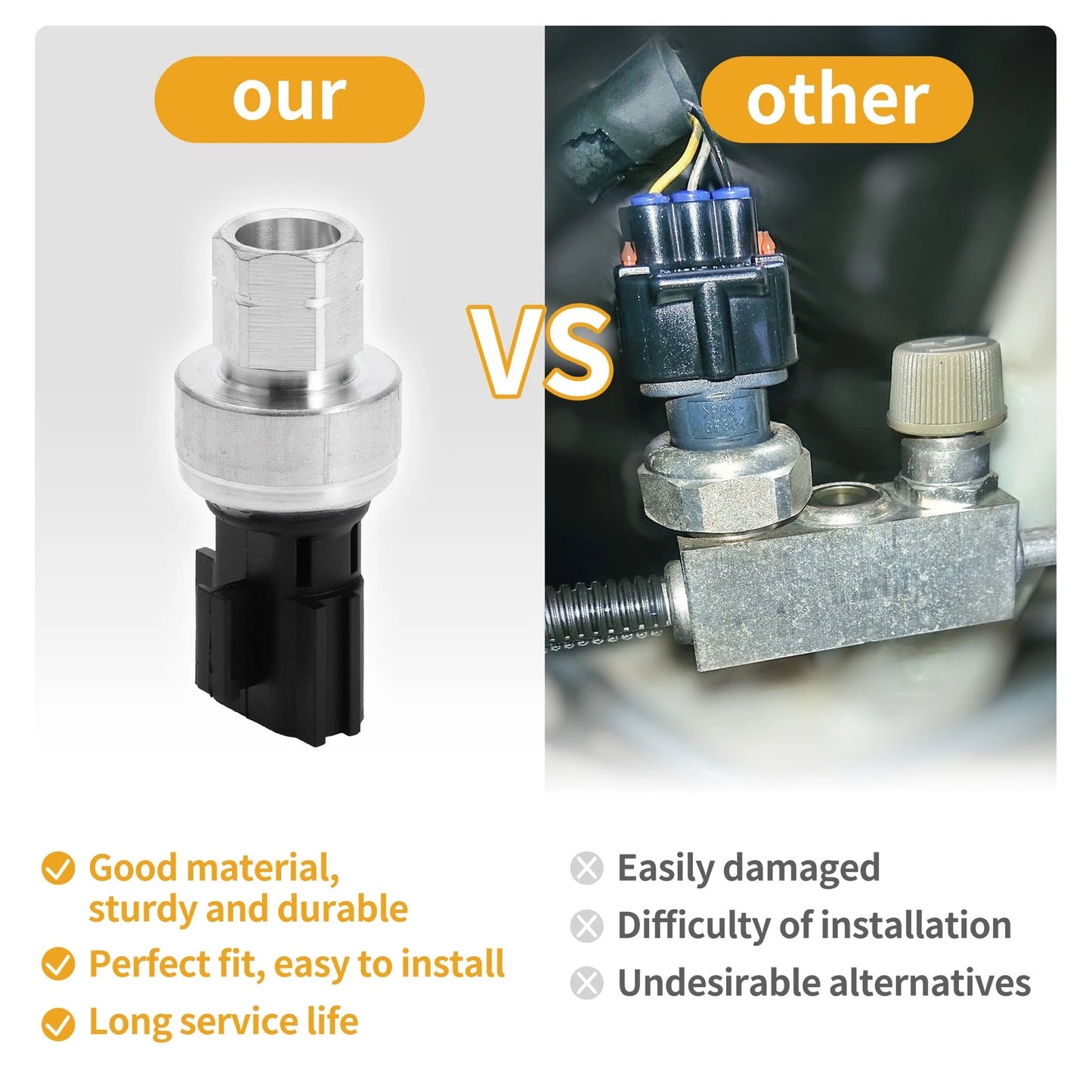 A/C Pressure Switch Sensor for Mitsubishi Lancer 2.0L (2008-2017) 1 Pcs