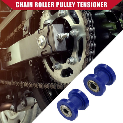 8mm 10mm Chain Roller Pulley Tensioners for Mini Bike Motorcycle Blue