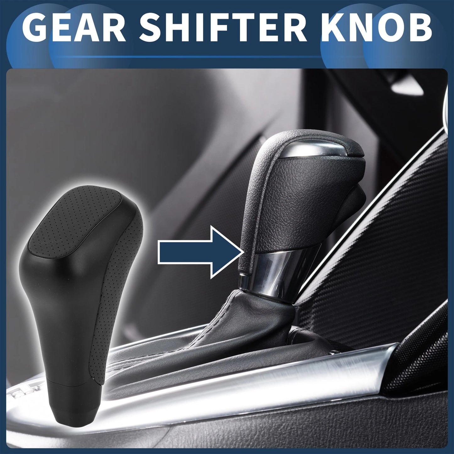 Automatic Gear Shift Knob for Toyota 4Runner (2012-2021) Black Plastic Leather