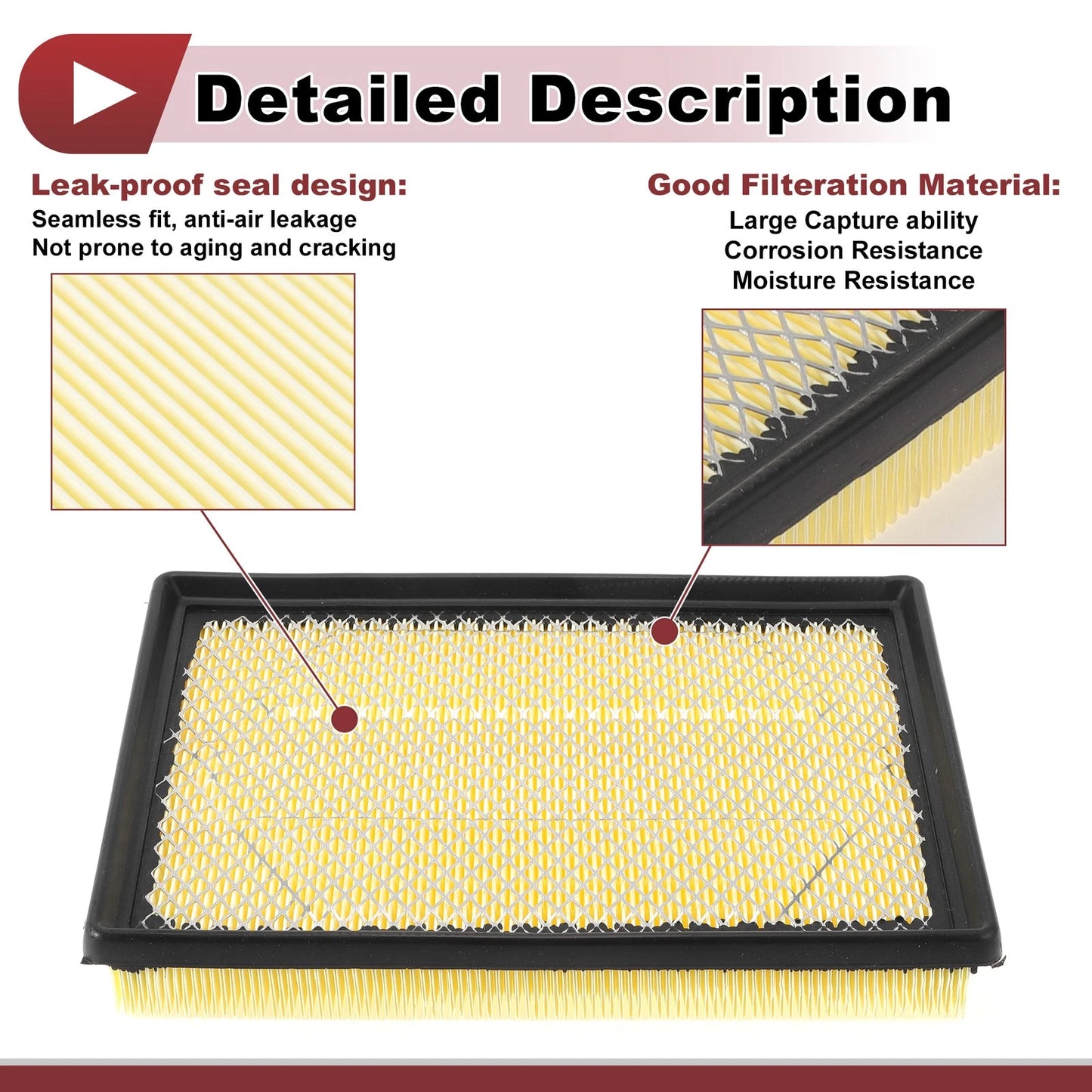 Engine Air Filter 5.7L 6.1L for Dodge Challenger (2008-2010)