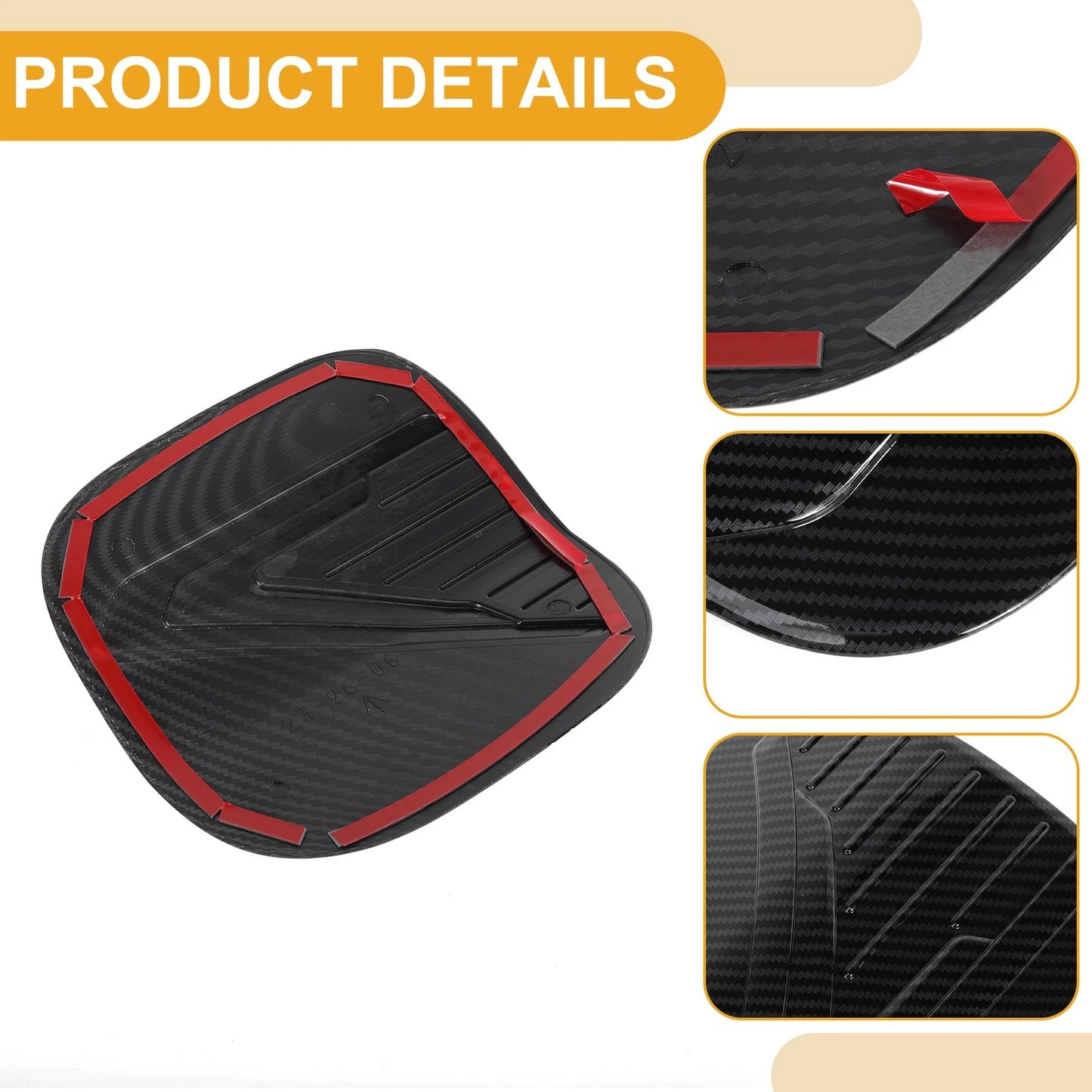 Fuel Tank Door Cap for Nissan Qashqai 2023-2025 Carbon Fiber Black
