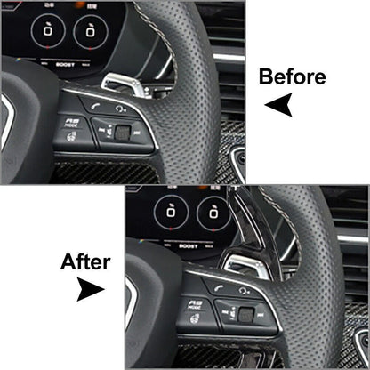Carbon Fibre Red Steering Wheel Shift Paddle for Audi RS4 RS5 RS6 RS7 (2020-2022)