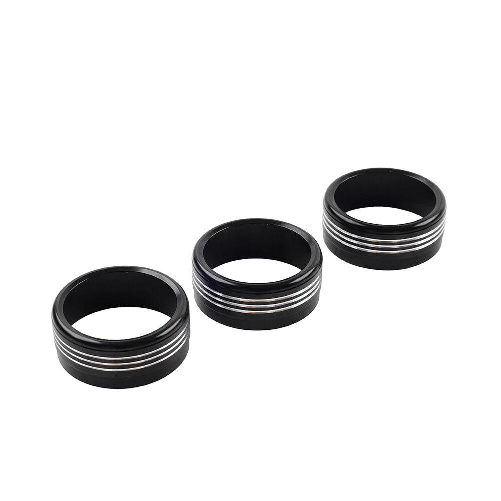 Blk AC Climate Control Knob Ring Covers for Subaru Forester XV Crosstrek WRX STi (2014-2021)