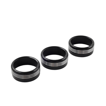 Blk AC Climate Control Knob Ring Covers for Subaru Forester XV Crosstrek WRX STi (2014-2021)
